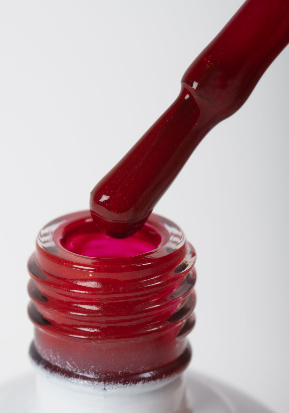 Esmalte semipermanente glitter rojo 14 ml - F010