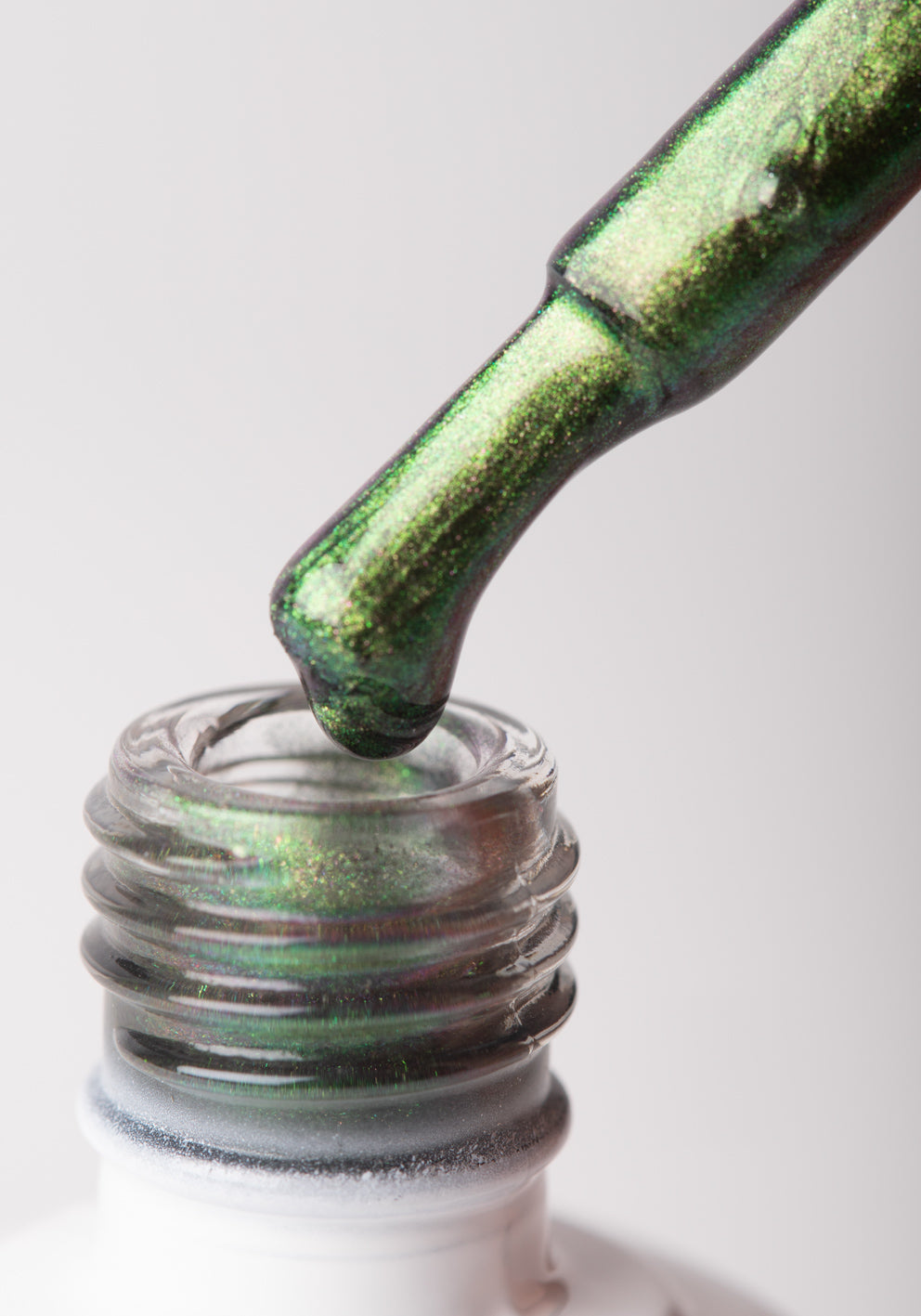 Esmalte semipermanente glitter verde 14 ml - B01