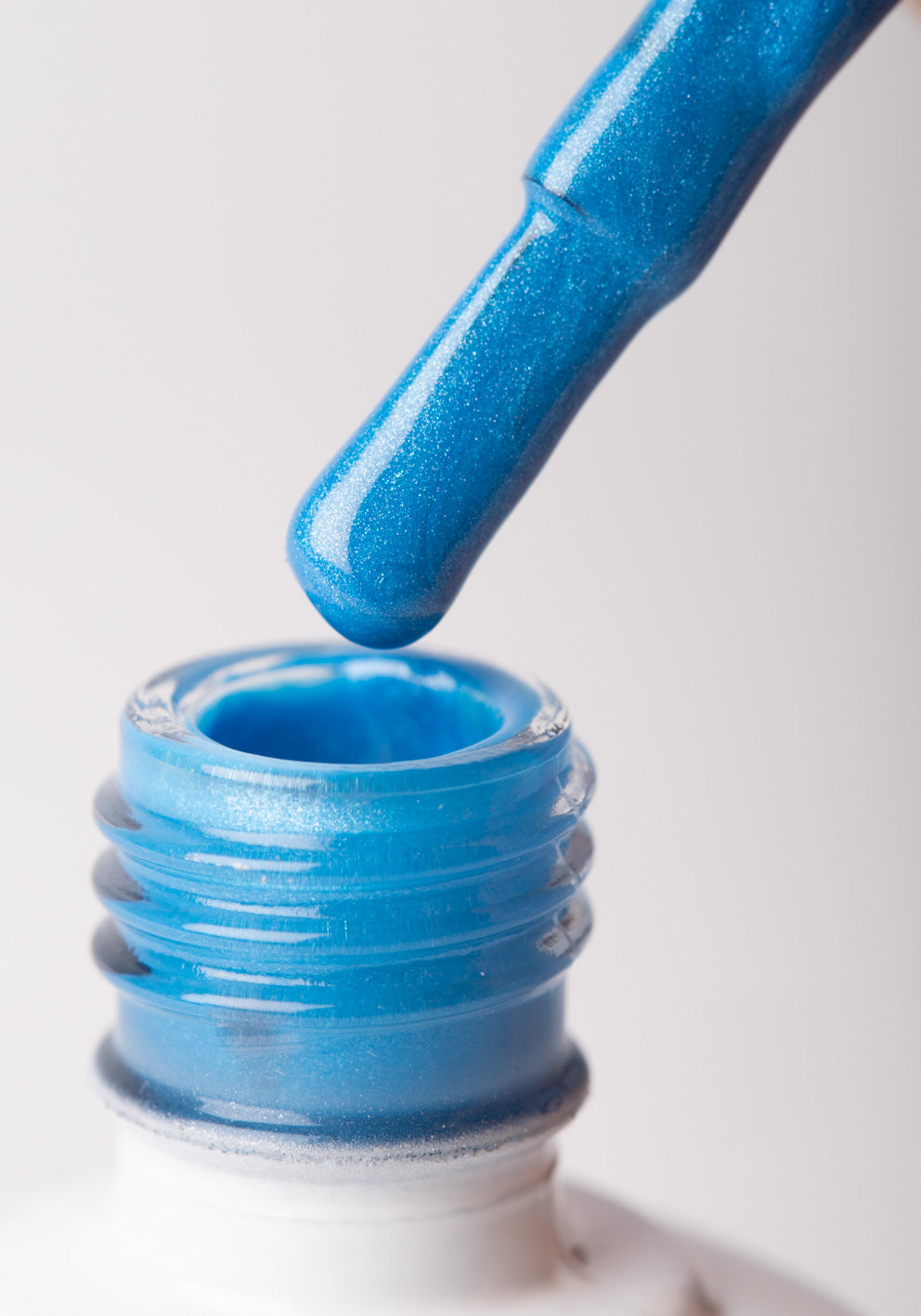 Esmalte semipermanente glitter azul 14 ml - MB04