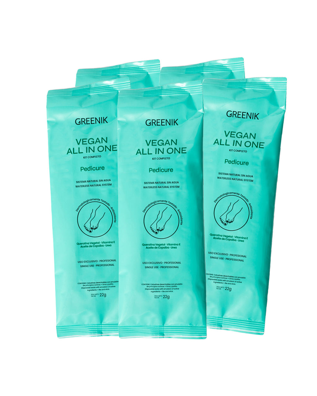 Calcetines veganos TODO EN UNO para pedicura 70 und.