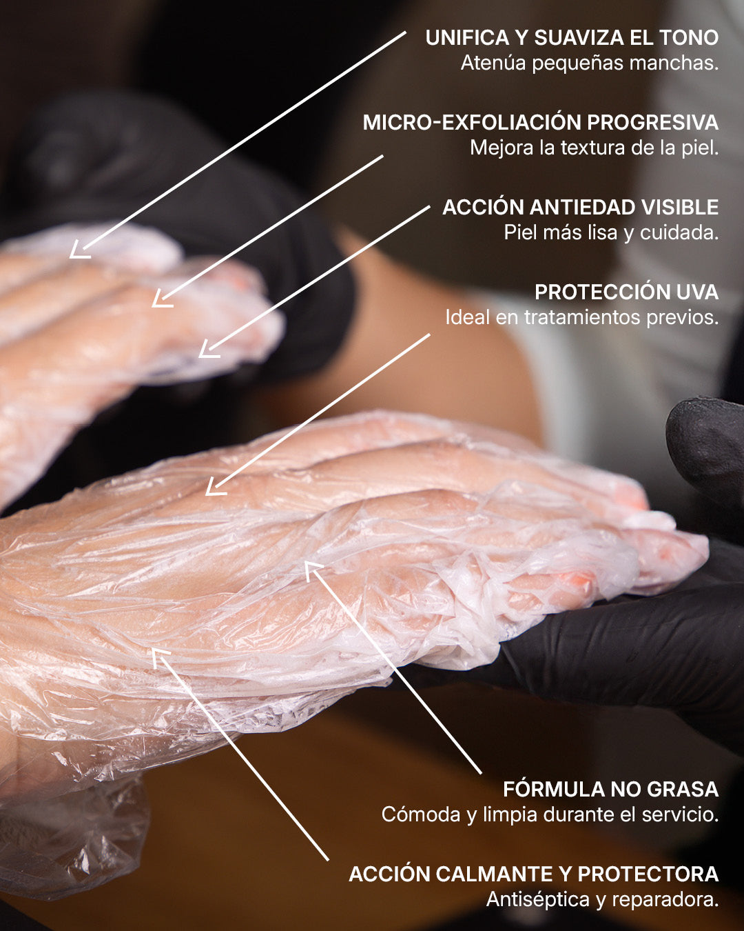 Guantes veganos TODO EN UNO para manicura 70 und.