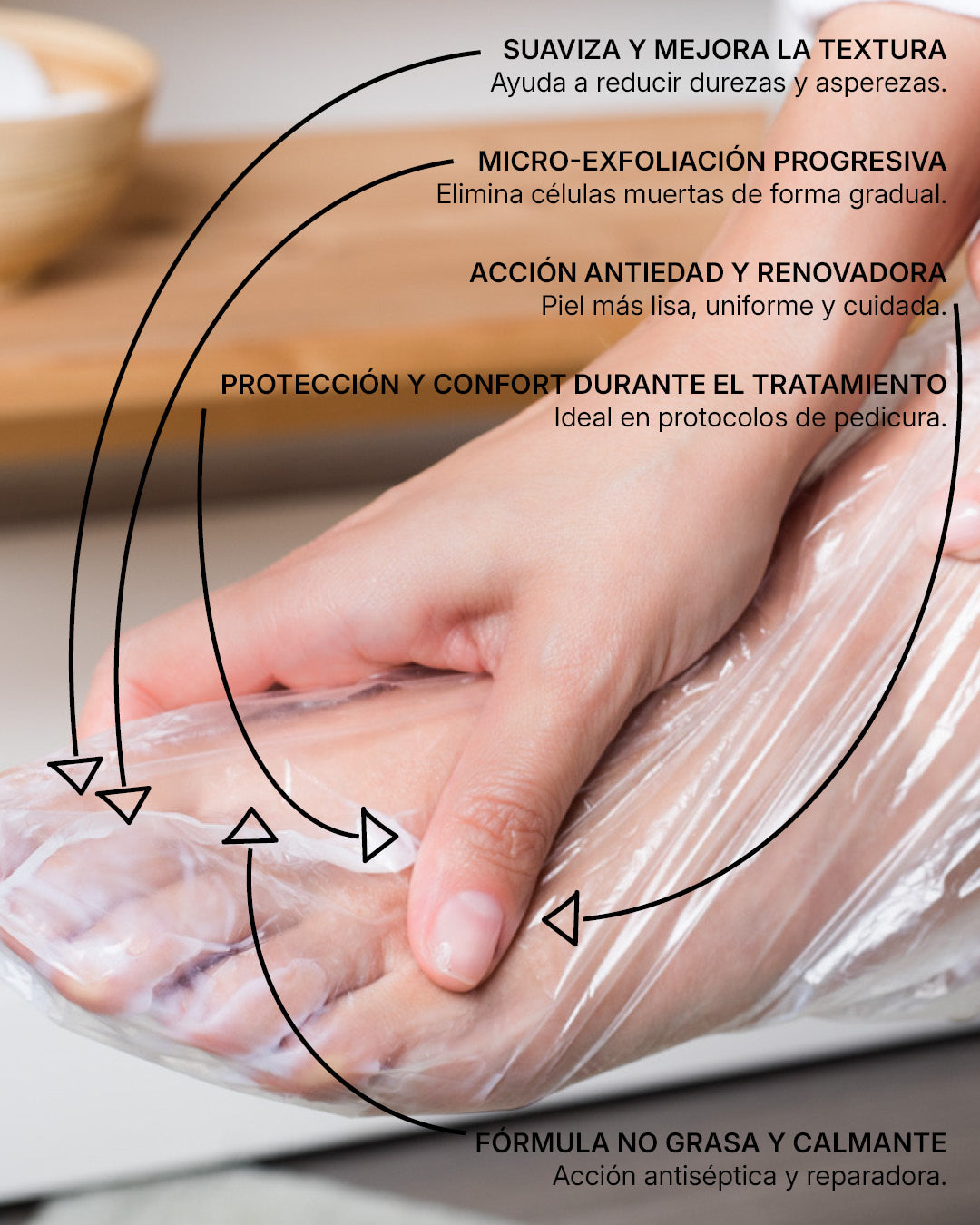 Calcetines veganos TODO EN UNO para pedicura 70 und.