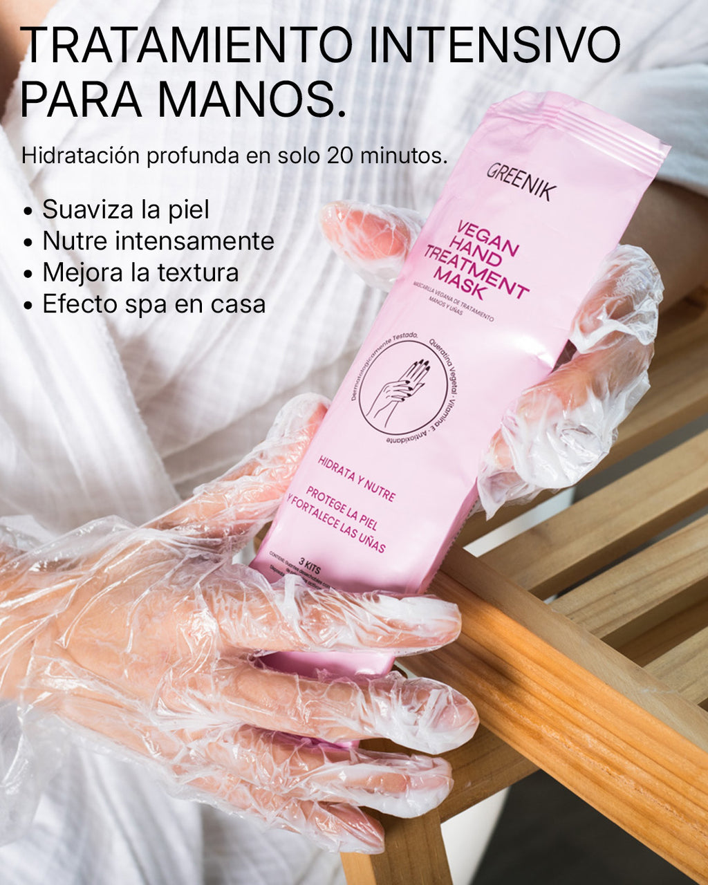 Mascarilla vegana para manos