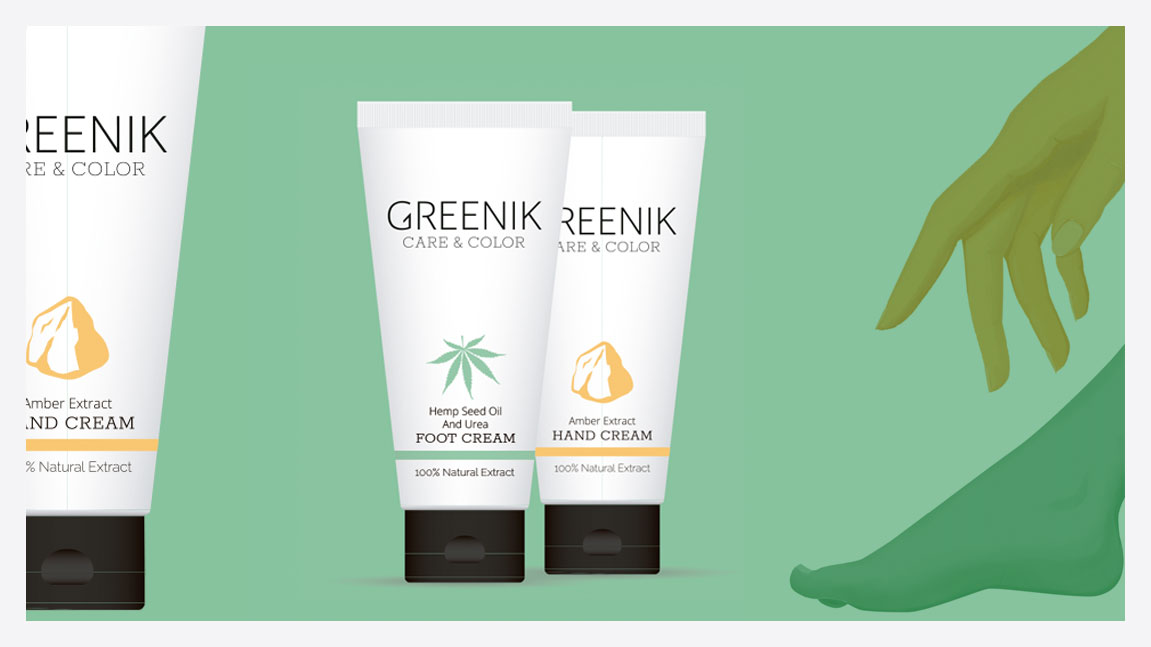 100% natural Greenik hand and foot cream.